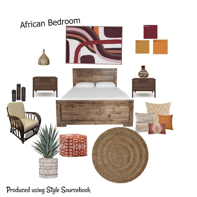 African Bedroom Mood Board by whytedesignstudio on Style Sourcebook