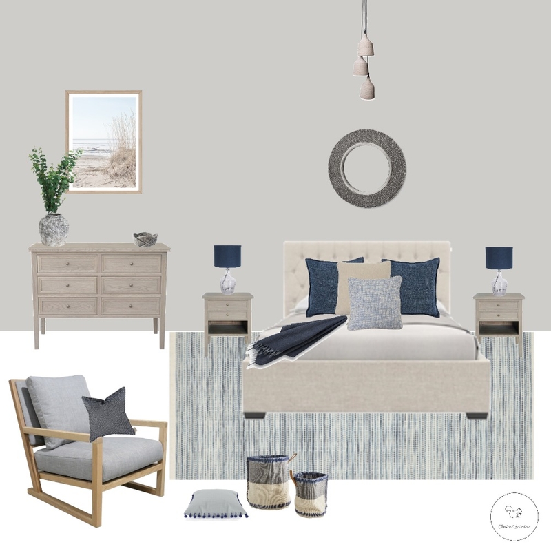 Guest Bedroom at the Coast Mood Board by Chestnut Interior Design on Style Sourcebook