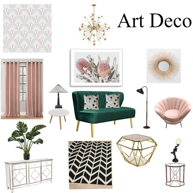 Art  Deco mood board 1 Mood Board by MONIKA RANI on Style Sourcebook