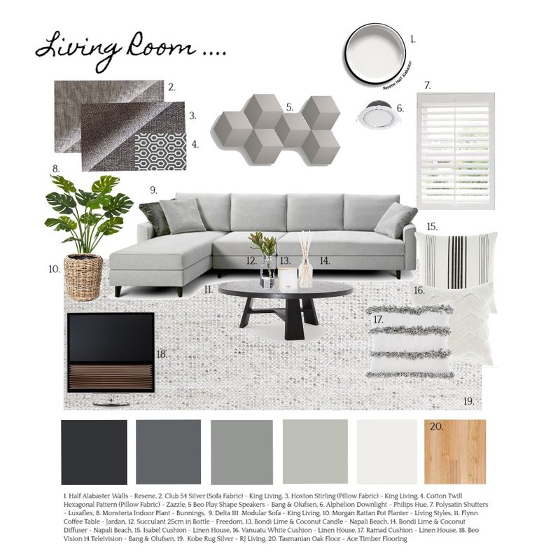 Living Room Mood Board by lmg interior + design on Style Sourcebook