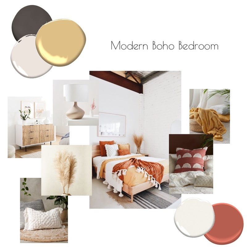 Modern Boho Bedroom Mood Board by alexnihmey on Style Sourcebook