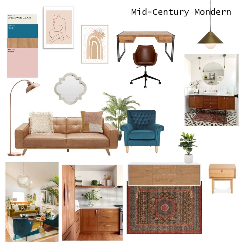 Mid-Century Modern Mood Board by SarahMHunt on Style Sourcebook