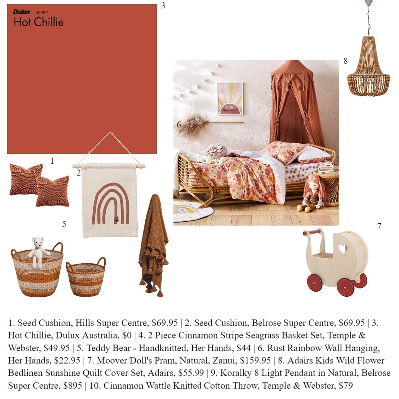 Kids Bedroom Mood Board by MM Styling on Style Sourcebook