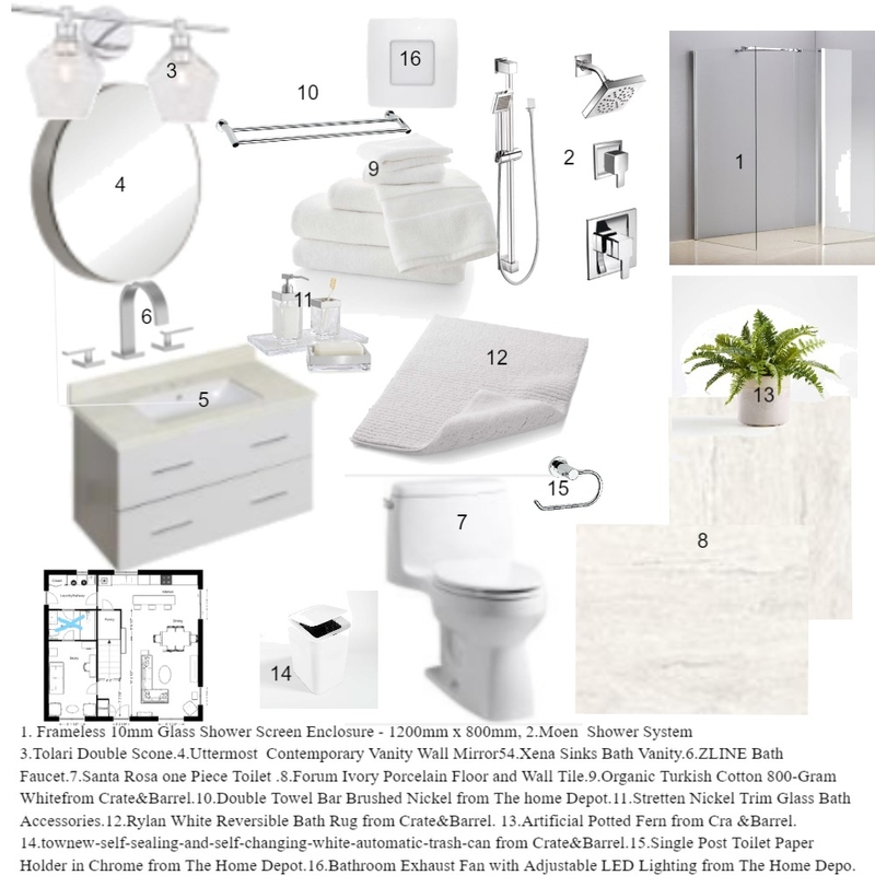 Bathroom Mood Board by IrinaS on Style Sourcebook