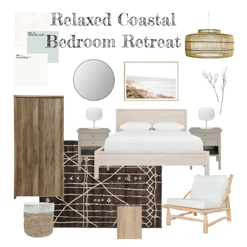 Relaxed Coastal Bedroom Retreat Mood Board by meganyklee on Style Sourcebook