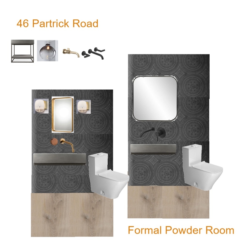 46 Partrick Road Formal Powder Room Mood Board by Cynthia Vengrow on Style Sourcebook