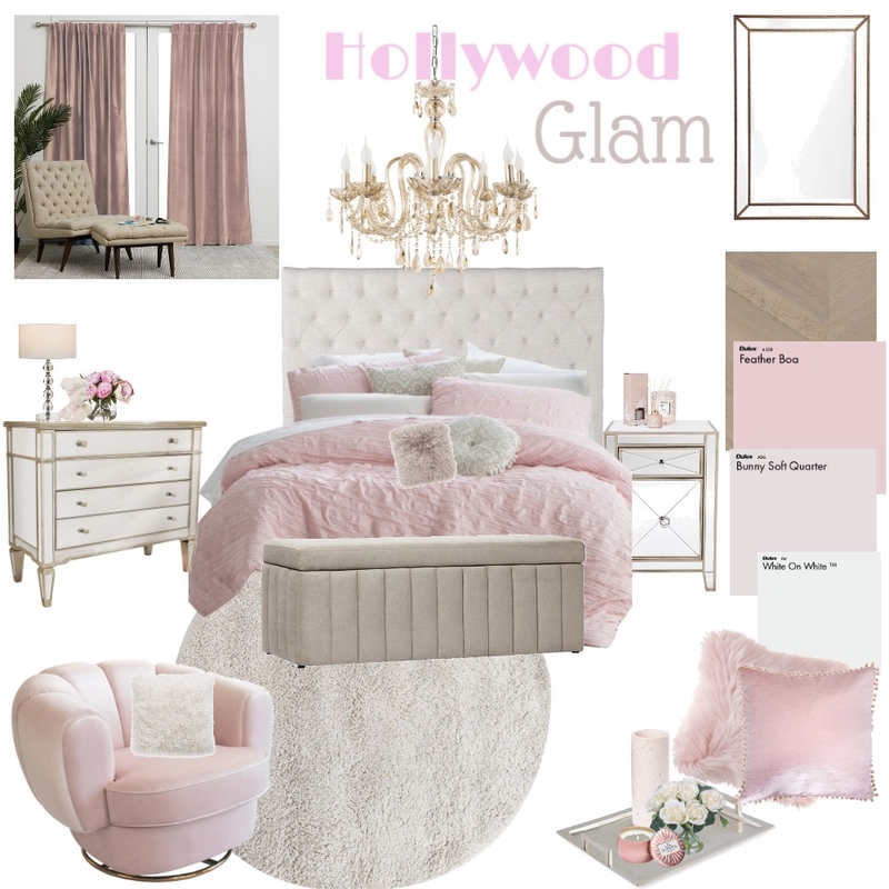 Hollywood Glam Mood Board by Asscher Designs on Style Sourcebook