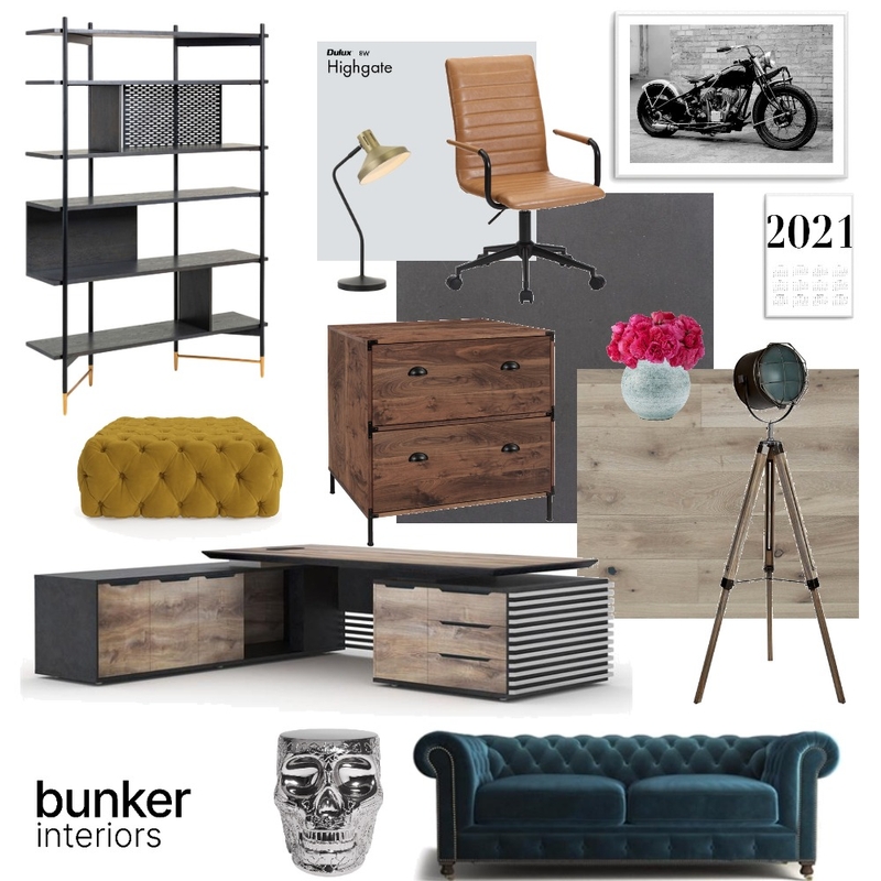 Industrial Office Mood Board by Bunker Interiors on Style Sourcebook