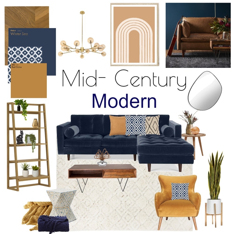 Mid- Century Mood Board by Asscher Designs on Style Sourcebook
