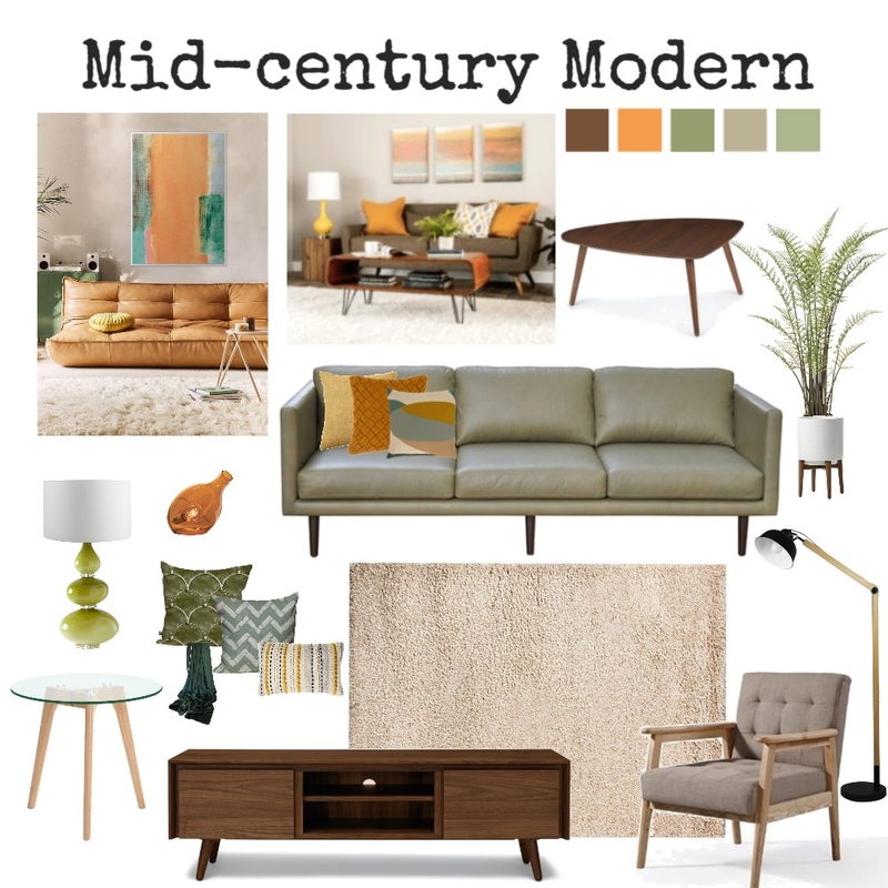 Mid-century Modern Assignment Mood Board by Melina Amaral on Style Sourcebook