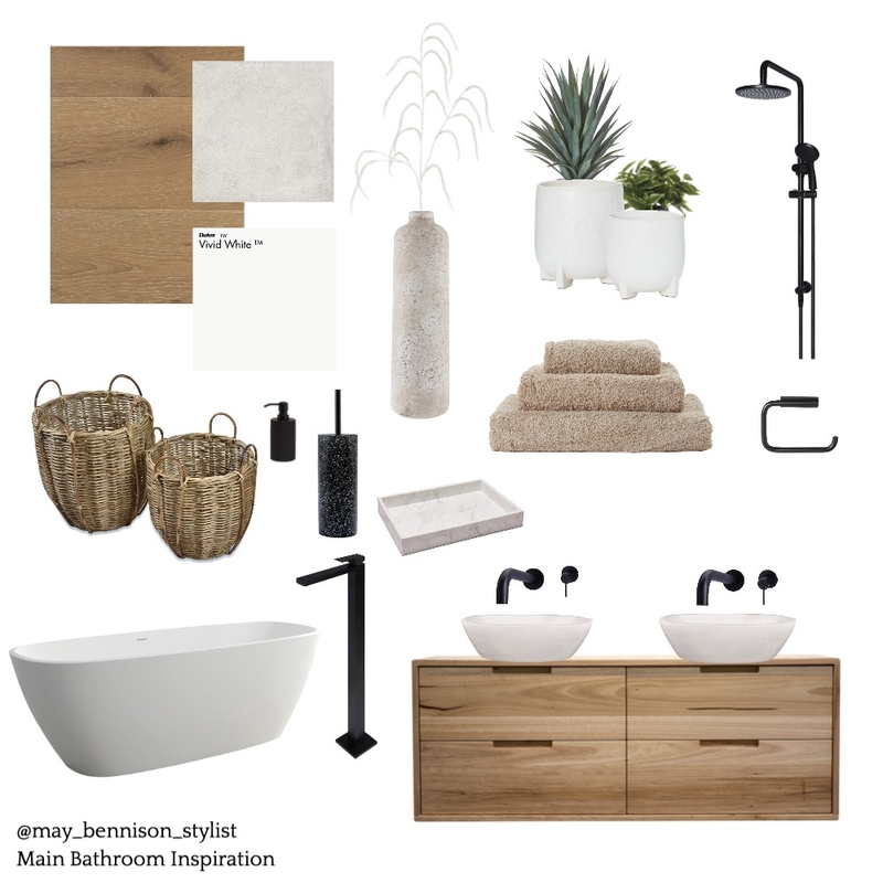 Main Bathroom Inspiration Mood Board by may_bennison_stylist on Style Sourcebook