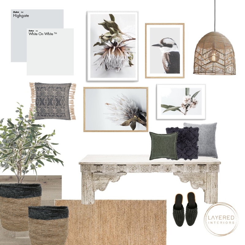 Australiana Gallery Entry Mood Board by Layered Interiors on Style Sourcebook