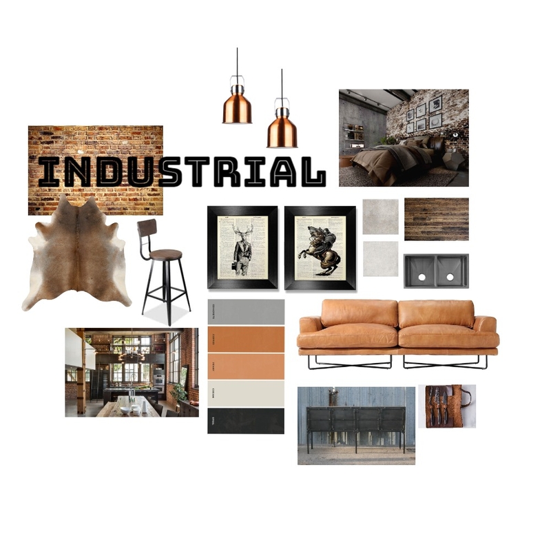 Industrial Mood Board by tkonkoly on Style Sourcebook