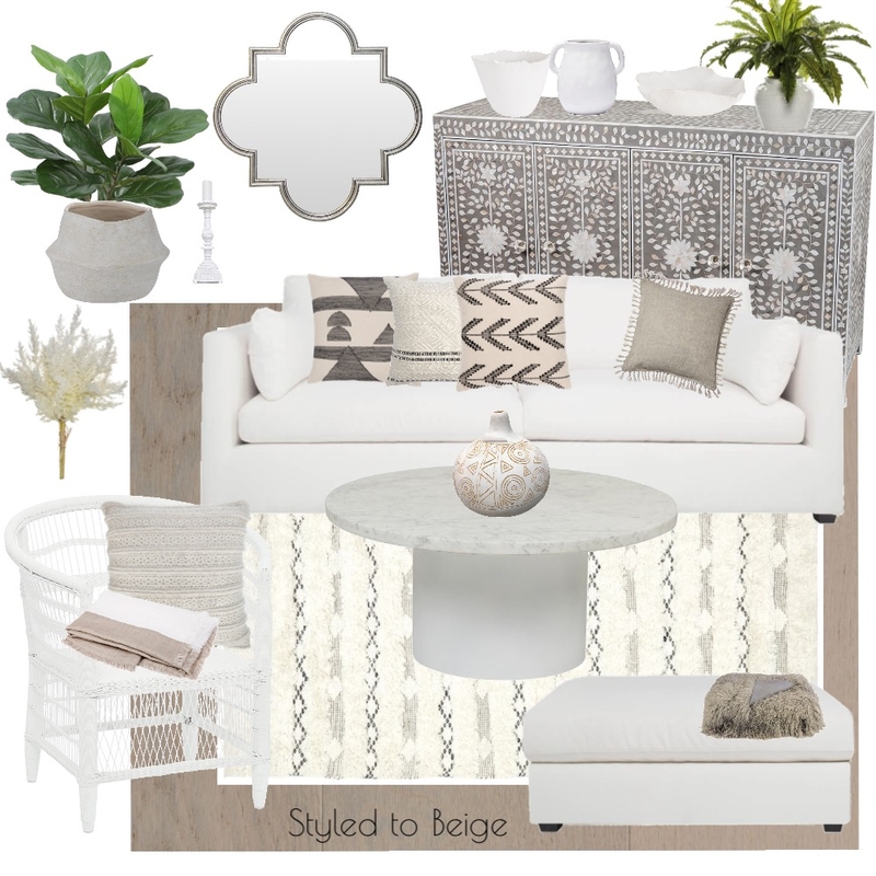 Styled to Beige Mood Board by stylefusion on Style Sourcebook