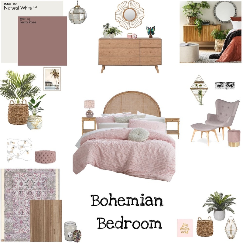 Bohemian Bedroom Mood Board by njparker@live.com.au on Style Sourcebook