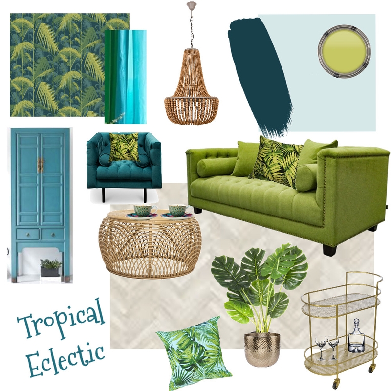 Tropical Mood Board by Starlings Nest on Style Sourcebook