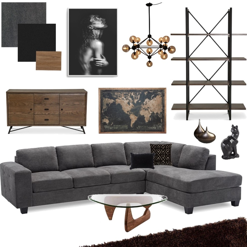 Dark living room Mood Board by EstherMay on Style Sourcebook