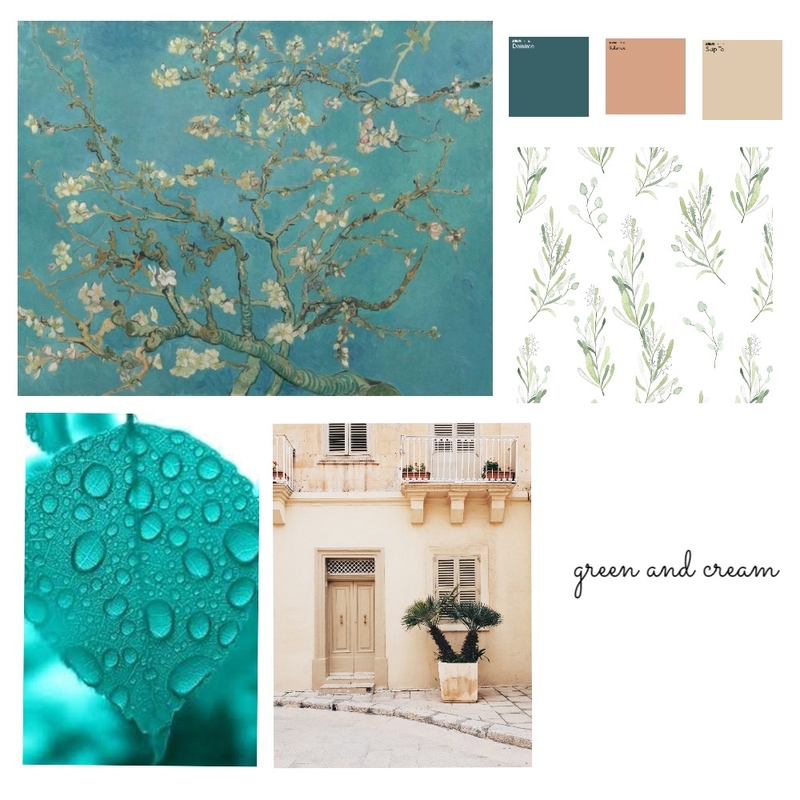 Green and cream Mood Board by Roshini on Style Sourcebook