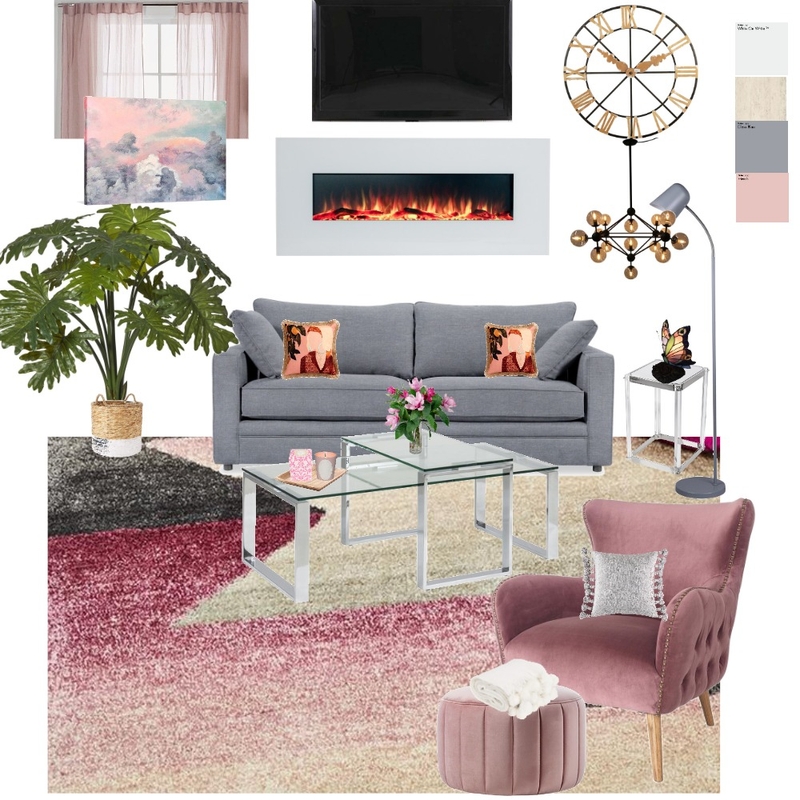 Pink Living Mood Board by zahraesfahani on Style Sourcebook