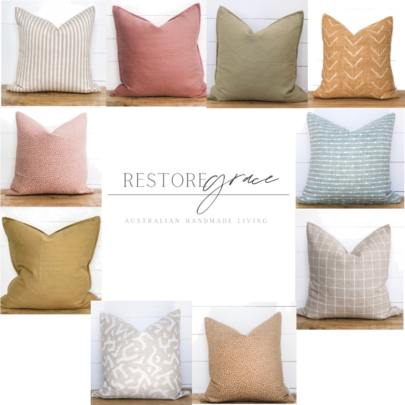 Restore Grace Cushions Mood Board by LightenUp Handmade on Style Sourcebook