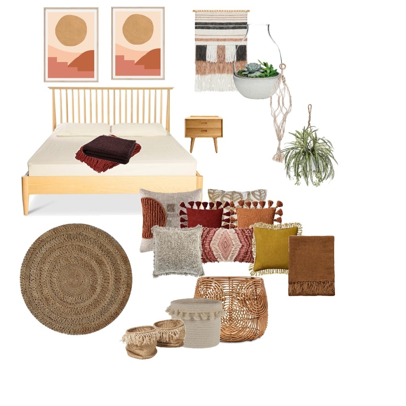 Bohemian Bedroom Mood Board by KeyWilson on Style Sourcebook