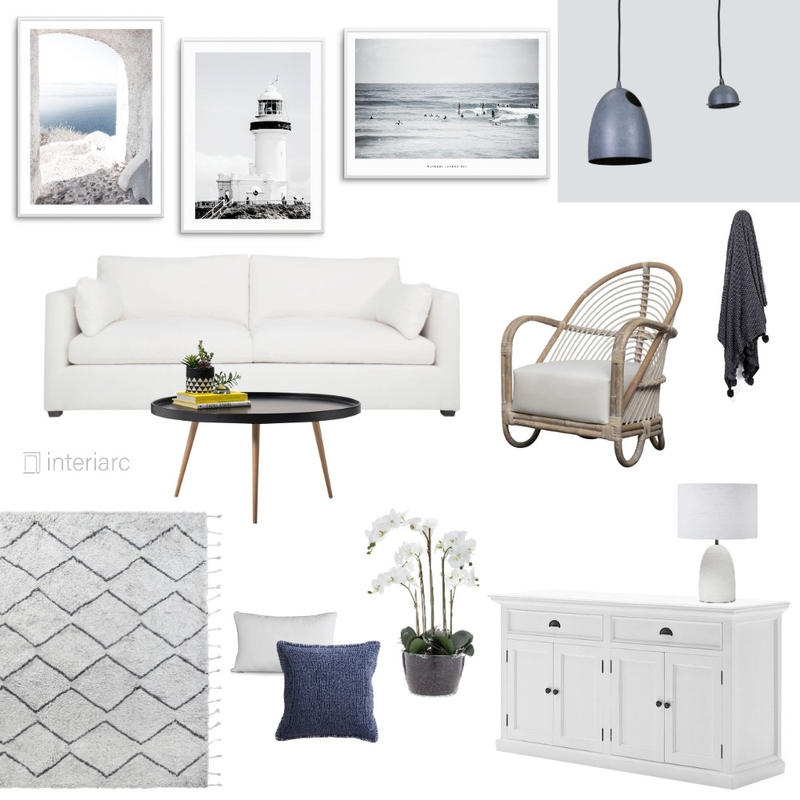 Modern Coastal Living Room Mood Board by interiarc on Style Sourcebook