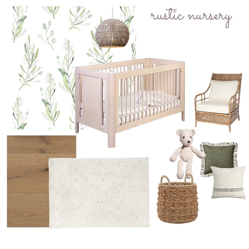 Rustic Nursery Mood Board by Naty Grandi Design on Style Sourcebook