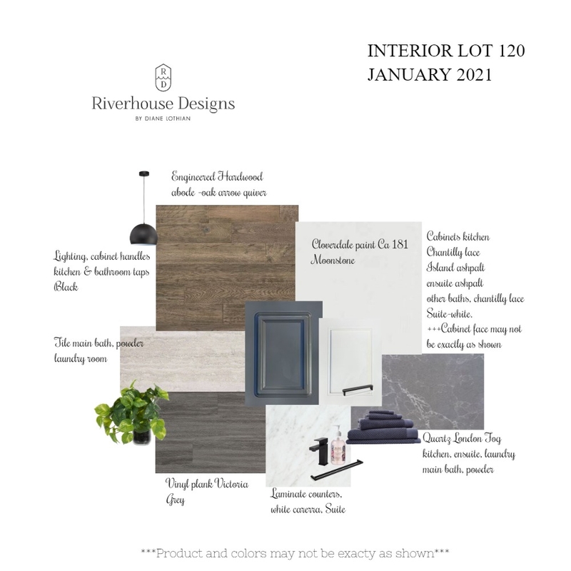 LOT 120 ASPEN WOODS INTERIOR Mood Board by Riverhouse Designs on Style Sourcebook