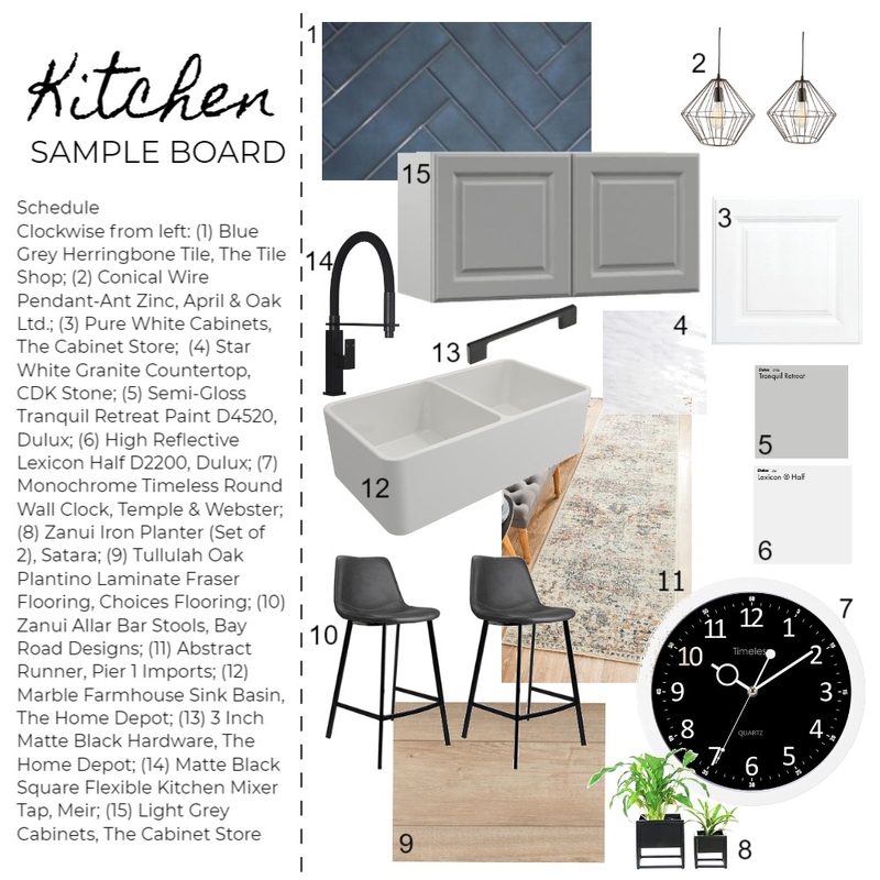 Kitchen Sample Board Mood Board by sadiejoy697@gmail.com on Style Sourcebook