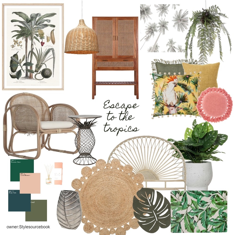 Tropical Mood Board by vivid interiors on Style Sourcebook