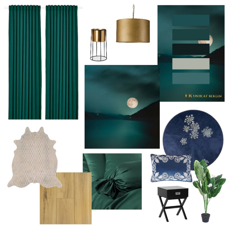 Schlafzimmer - Petrolgrün Mood Board by Nikola on Style Sourcebook