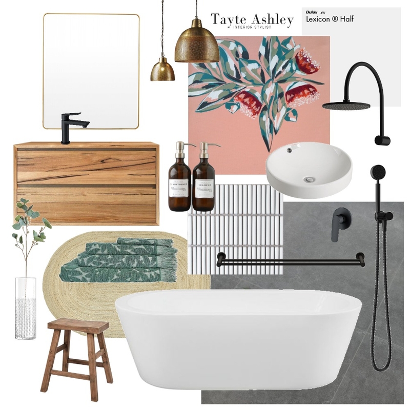 Modern Farmhouse Bathroom Mood Board by Tayte Ashley on Style Sourcebook