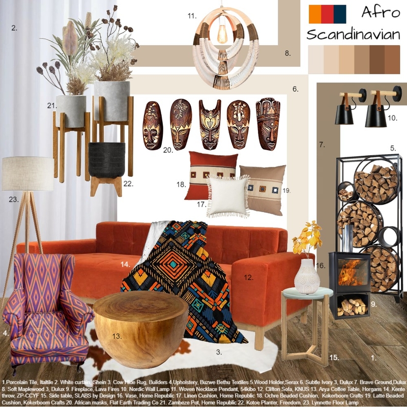 Afro Scandinavian Mood Board by Siyasanga on Style Sourcebook