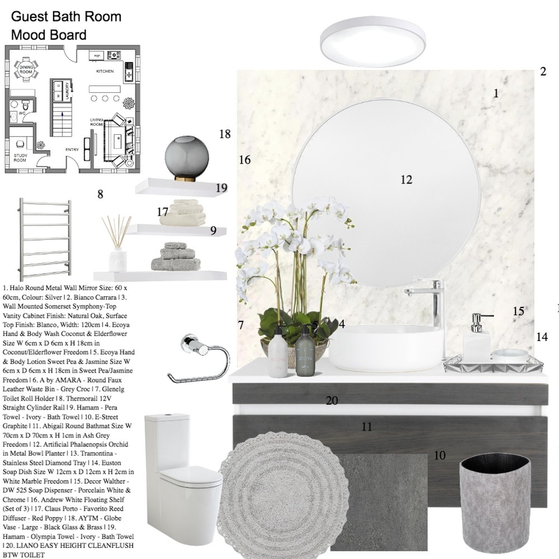 Modern Bathroom Mood Board by InteriorsbyD on Style Sourcebook