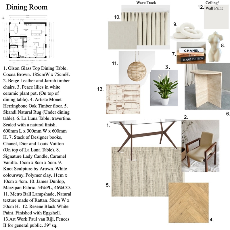 Mod 9-Dining Room Mood Board by oliviaking on Style Sourcebook