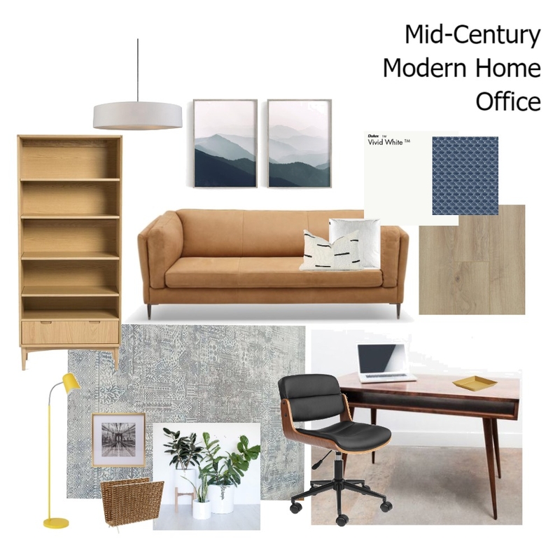 Mid Century Home Office Mood Board by anipah on Style Sourcebook
