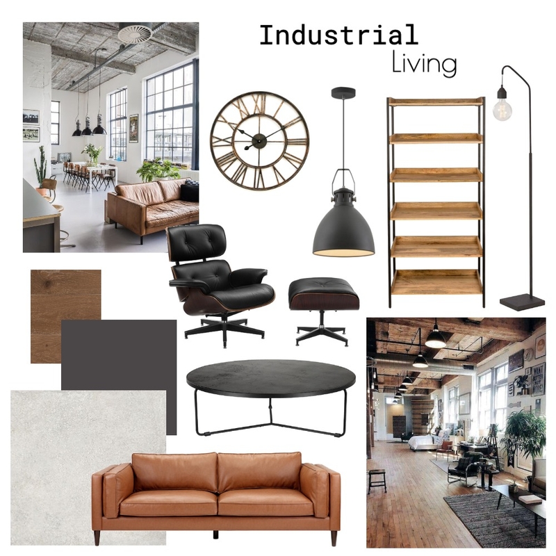 Industrial Living Melanie Mood Board by MelanieSohet on Style Sourcebook