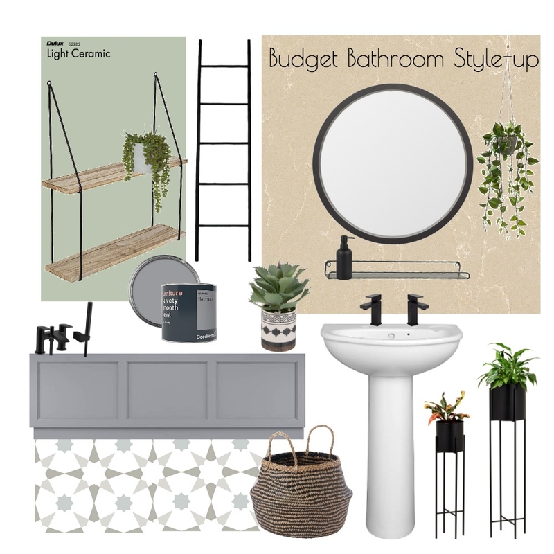 Budget Bathroom Style-up Mood Board by Inside No.61 on Style Sourcebook