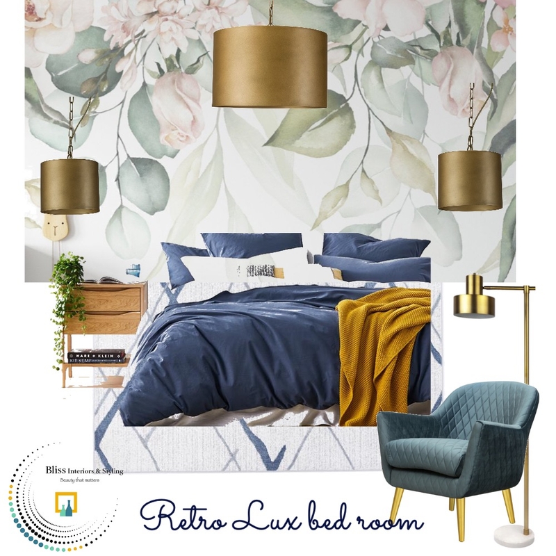 Retro lux master bed room Mood Board by Bliss Styling & Interiors on Style Sourcebook