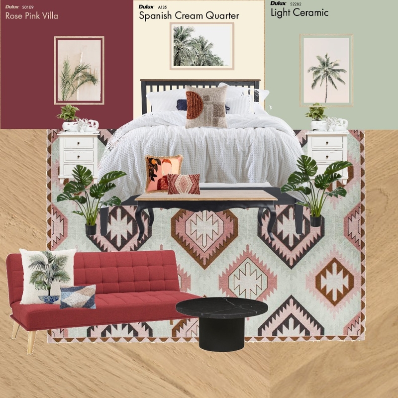 Australian Bohemian Guest Bedroom Mood Board by A on Style Sourcebook