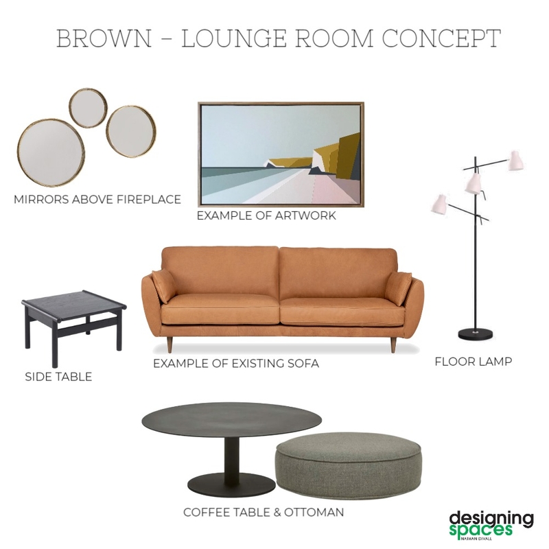 BROWN - LOUNGE ROOM CONCEPT Mood Board by Designing Spaces on Style Sourcebook