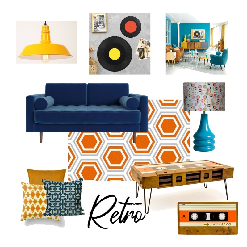 Retro Mood Board by Gia123 on Style Sourcebook