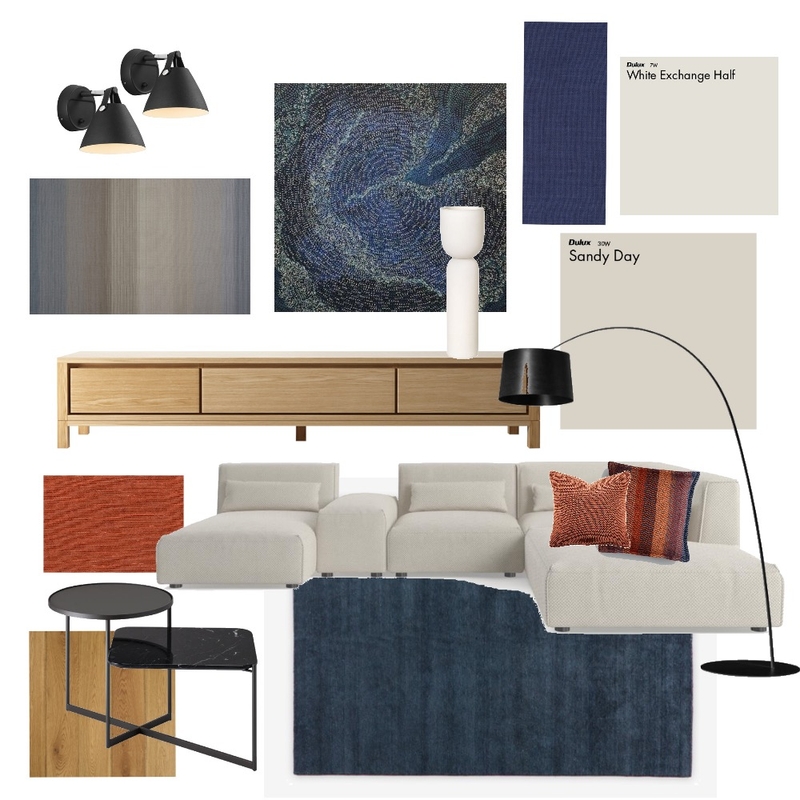 Living Room Sample Board Mood Board by Lisa Fleming on Style Sourcebook