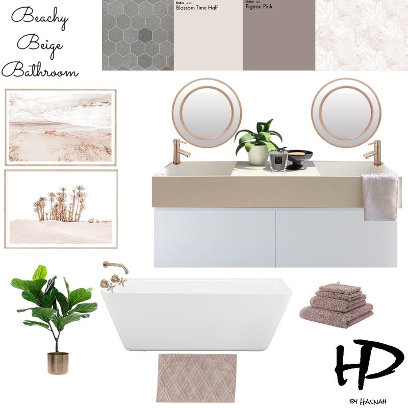 Beachy Beige Bathroom Mood Board by homedesignsbyhannah on Style Sourcebook