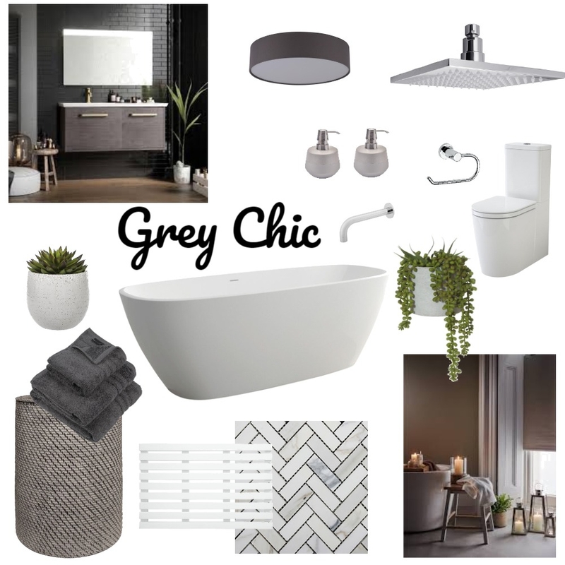 Chic Grey Bathroom Mood Board by Kat Lewis on Style Sourcebook