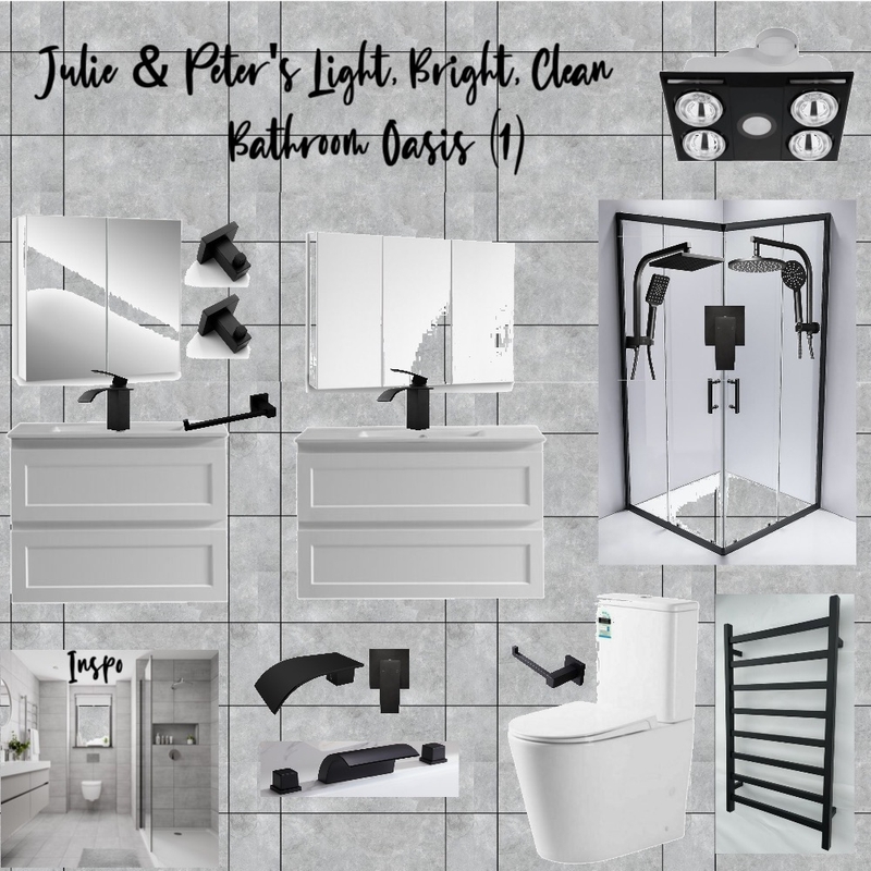 Julie & Peter's Bathroom 1 Mood Board by Copper & Tea Design by Lynda Bayada on Style Sourcebook