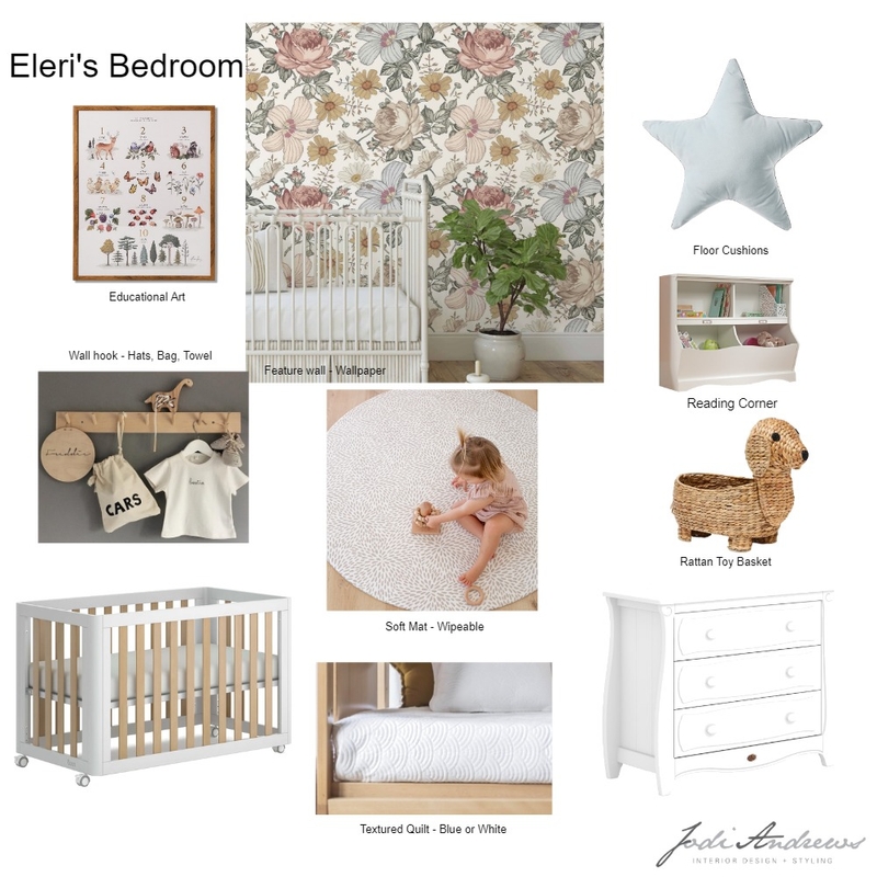 Eleri's Room Moodboard Mood Board by Jodi Andrews Interiors on Style Sourcebook