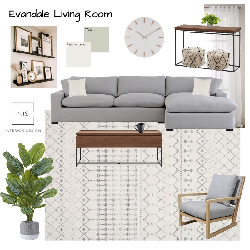 Evandale Living Room (option B) Mood Board by Nis Interiors on Style Sourcebook