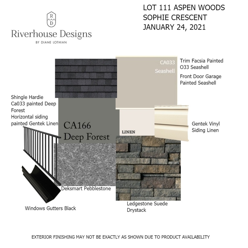 LOT 111 ASPEN WOODS Mood Board by Riverhouse Designs on Style Sourcebook
