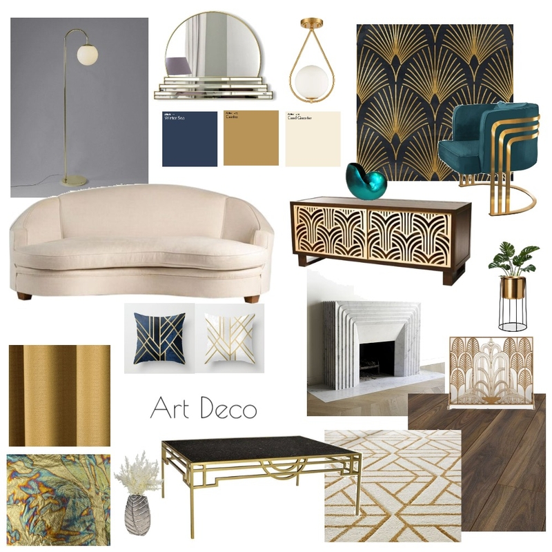 Art Deco Lounge Mood Board by Nicola Penney on Style Sourcebook